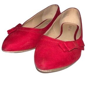 JustFab Red Women's Flats with Bow
